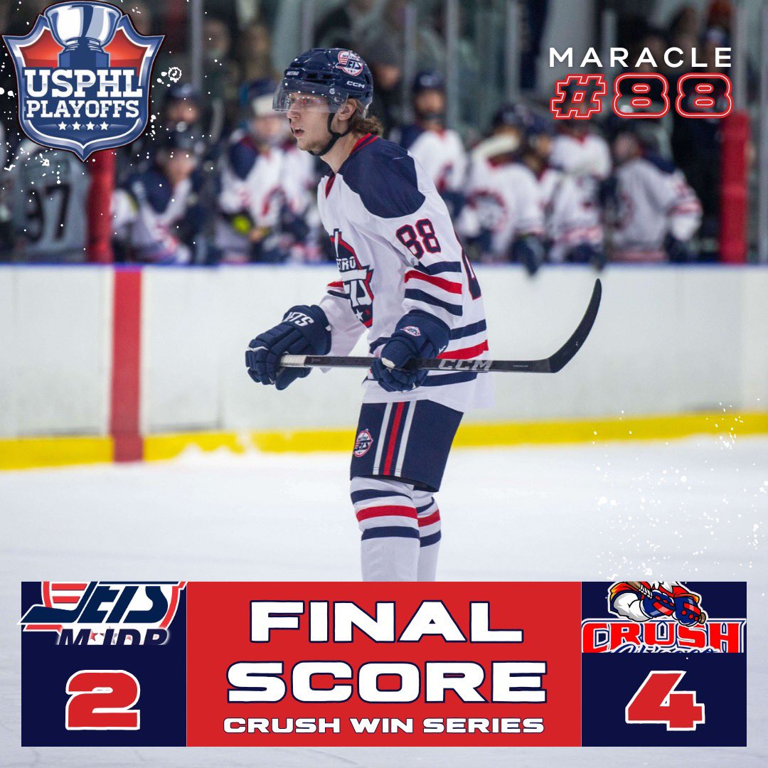 😢 SCORE UPDATE 😢 

Congratulations to the Chicago Crush on a great series.

#PlayLikeBray #USPHLPlayoffs