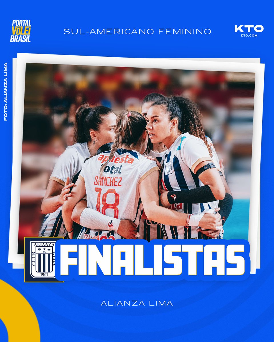 portal_volei's tweet photo. ✅ FINALISTAS! A equipe do Alianza Lima está classificada para a grande final do Sul Americano de Clubes Feminino 2025 e garante uma vaga no Mundial de Clubes no fim do ano 🏆 https://t.co/RhCXbocWcp