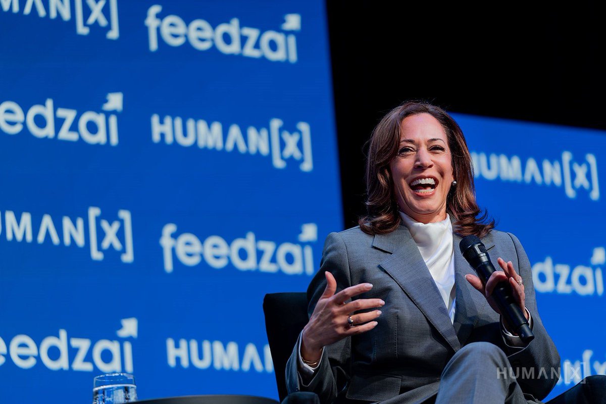 HumanXCo's tweet photo. Last night, #HumanX2025 kicked off with an unforgettable panel featuring former VP
@KamalaHarris, Representative @JayObernolte, Professor of Machine Learning and Public Policy at
@CarnegieMellon @rayidghani, and Nuno Sebastiao, CEO of @feedzai! https://t.co/Pc1oDDgP4m