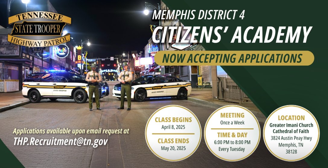 TENNESSEE HIGHWAY PATROL CITIZENS' ACADEMY. Now Accepting Applications!