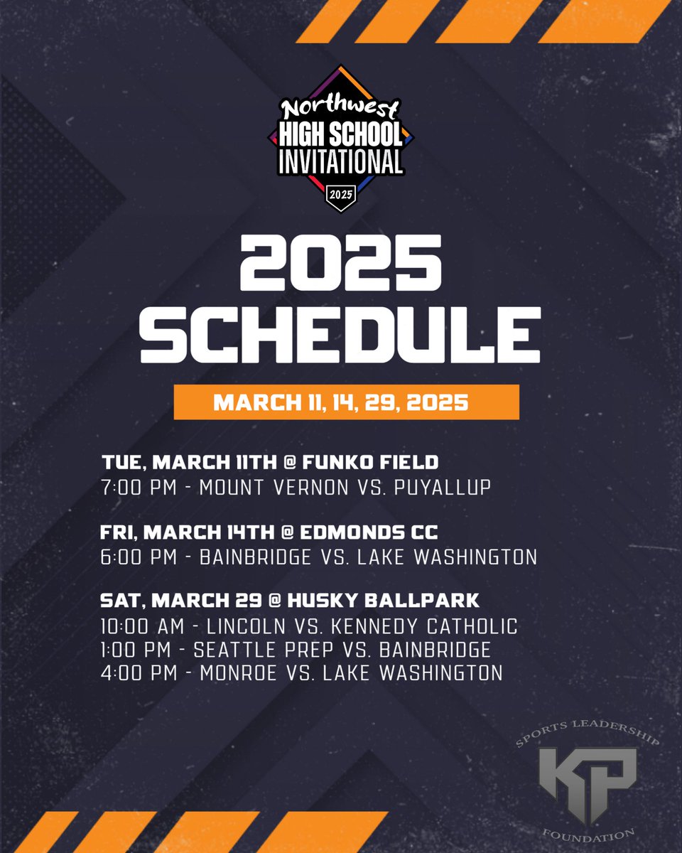 It’s GAME WEEK! The 2025 Northwest HS Invitational kicks off this week with two big time matchups. Join us in Everett and Edmonds on Tuesday &amp; Friday respectively for the kickoff of the 2025 high school baseball season!