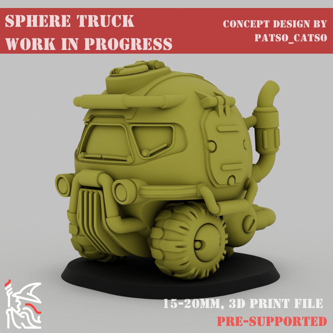 FilamentioJojo's tweet image. The spheres need some lorries too!
We need a name for this thing, any ideas :D

#theblockwar #wargaming #3DPrintingModels