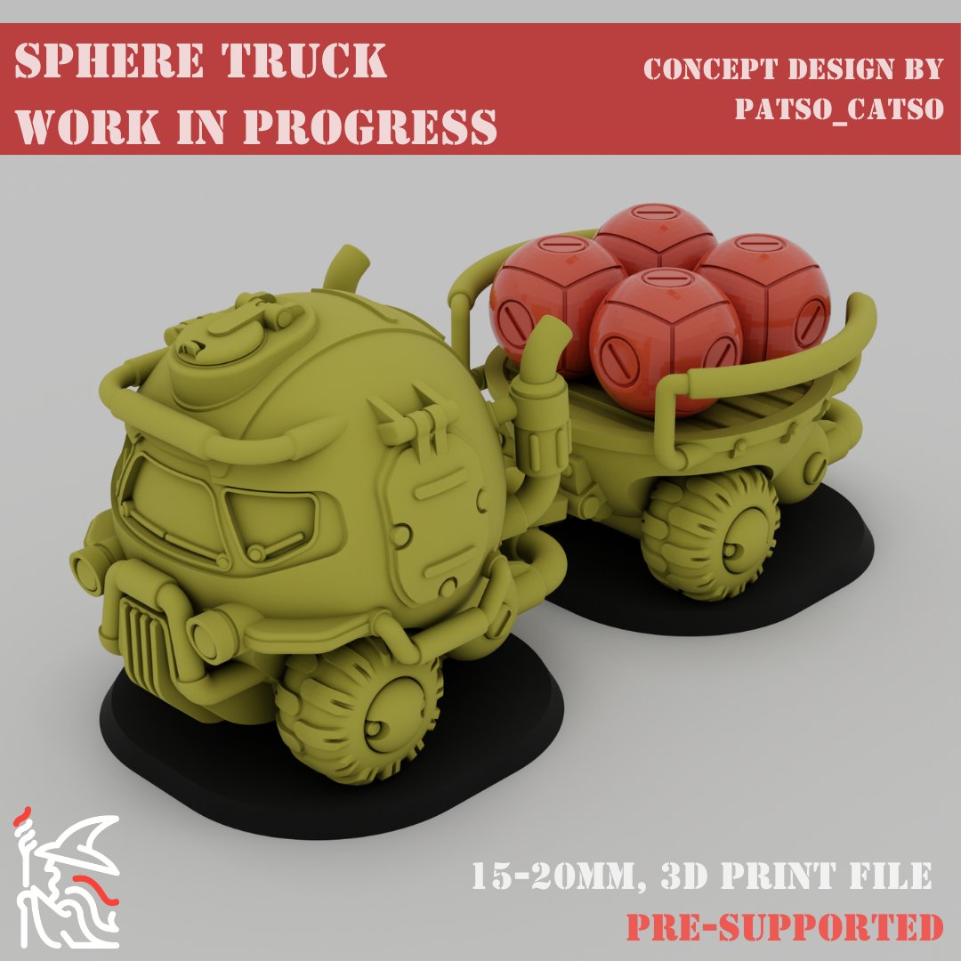 FilamentioJojo's tweet image. The spheres need some lorries too!
We need a name for this thing, any ideas :D

#theblockwar #wargaming #3DPrintingModels