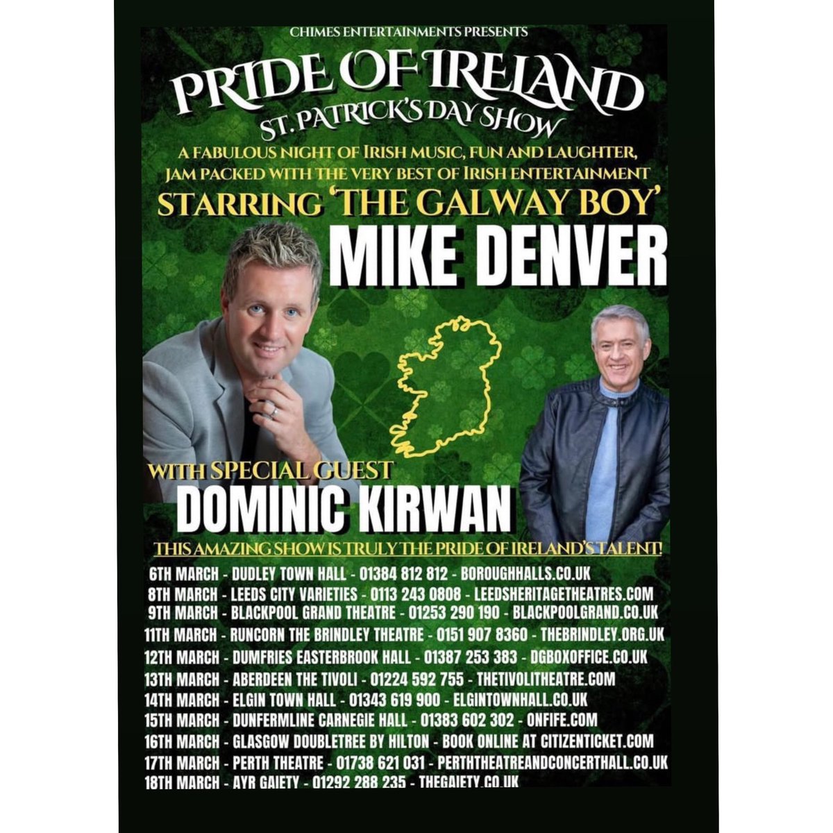 The English and Scottish tour continues on Tuesday 11th of March RUNCORN THE BRINDLEY THEATRE - 0151 907 8360 - THEBRINDLEY.ORG.UK