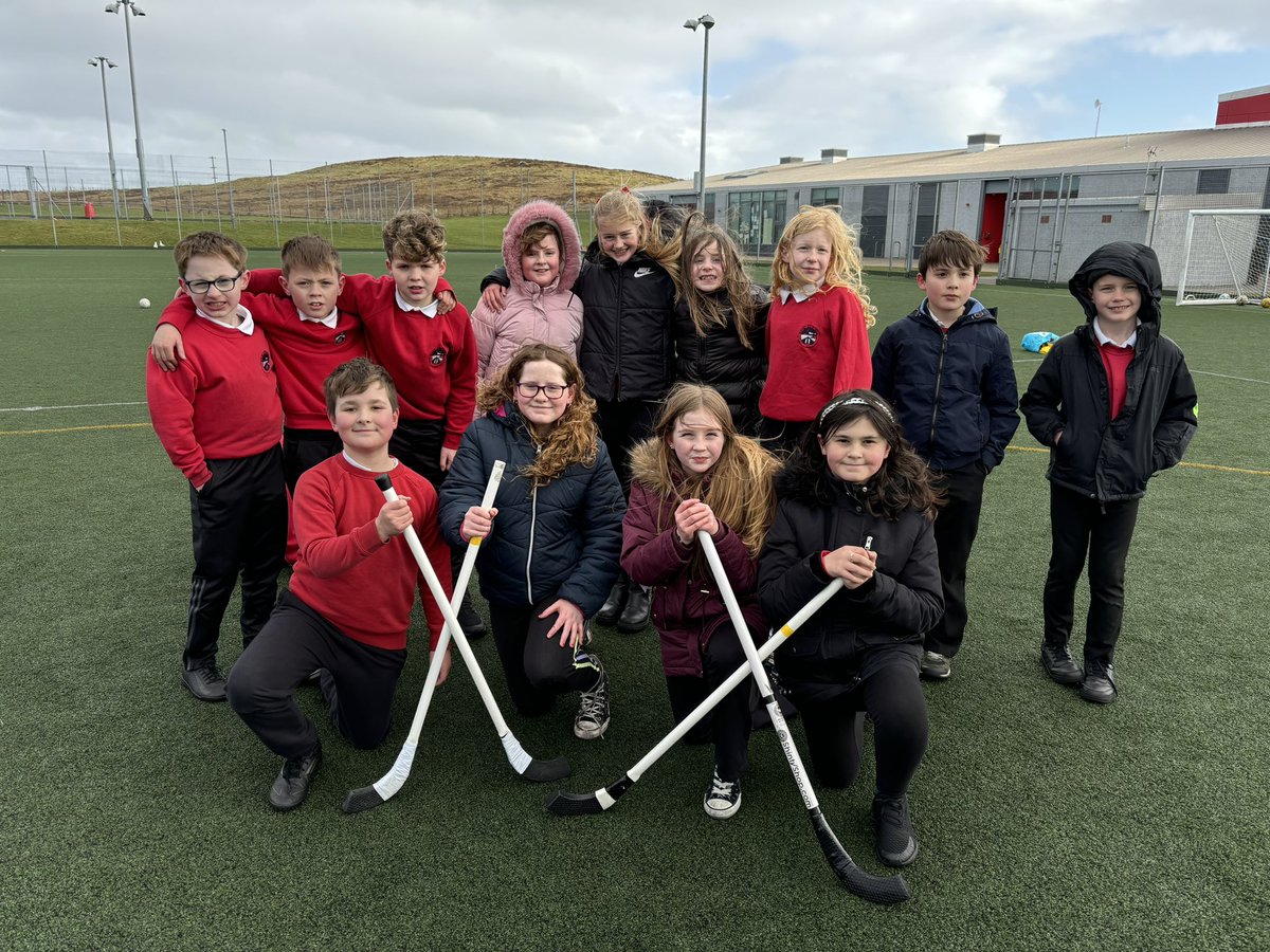 A great day promoting Lewis Camanachd Sessions in Sgoil an Rubha and Back. Lots of happy, smiley faces taking part, here’s some of them. #shinty #pathway <a href="/lewiscamanachd/">Camanachd Leòdhais 🏑</a>