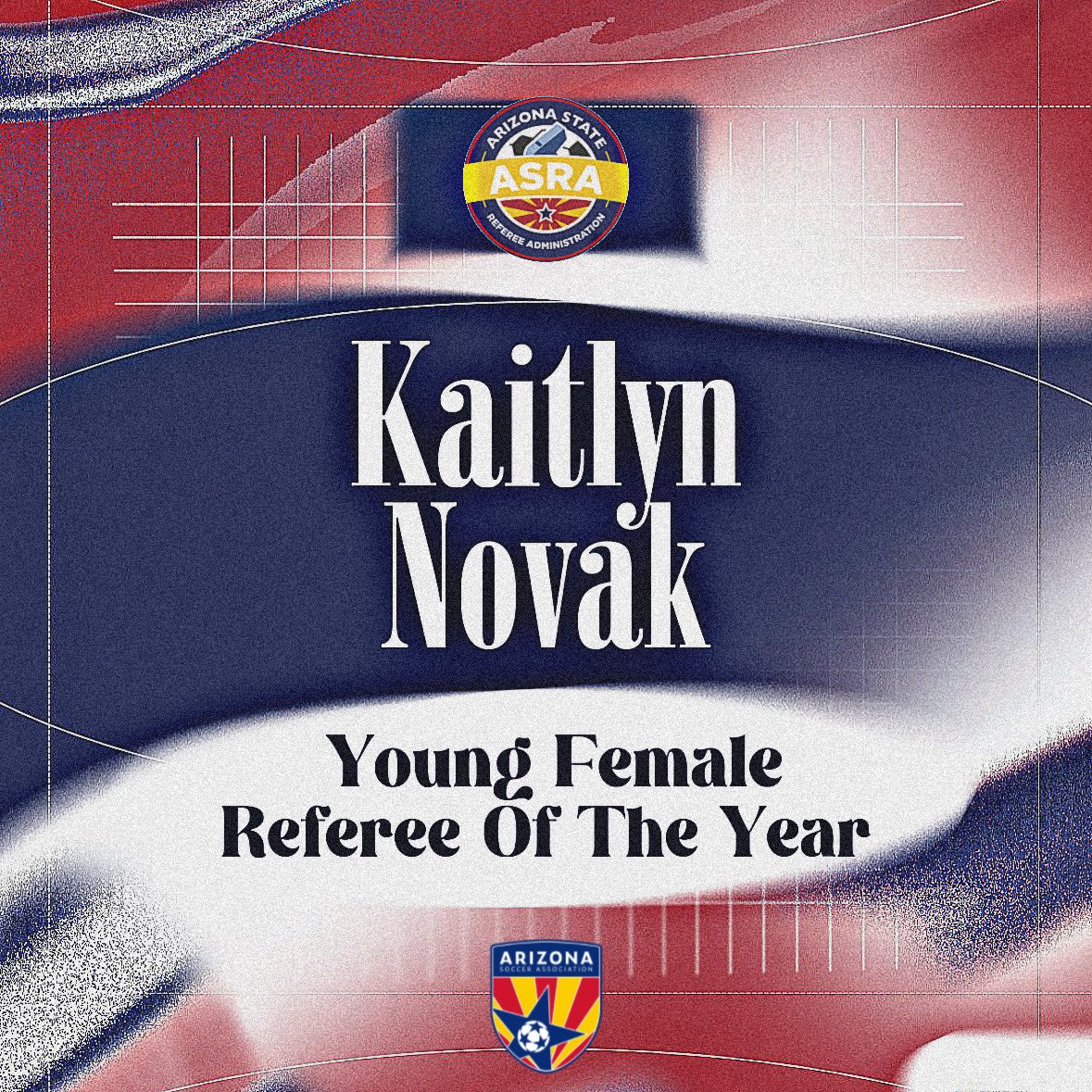 AZReferees's tweet photo. Congratulations to Kaitlyn Novak on being named @AZSoccerAssoc 2024 Young Female Referee of the Year!! 

Please join us in celebrating Kaitlyn!!! https://t.co/Sgx30d6YsV