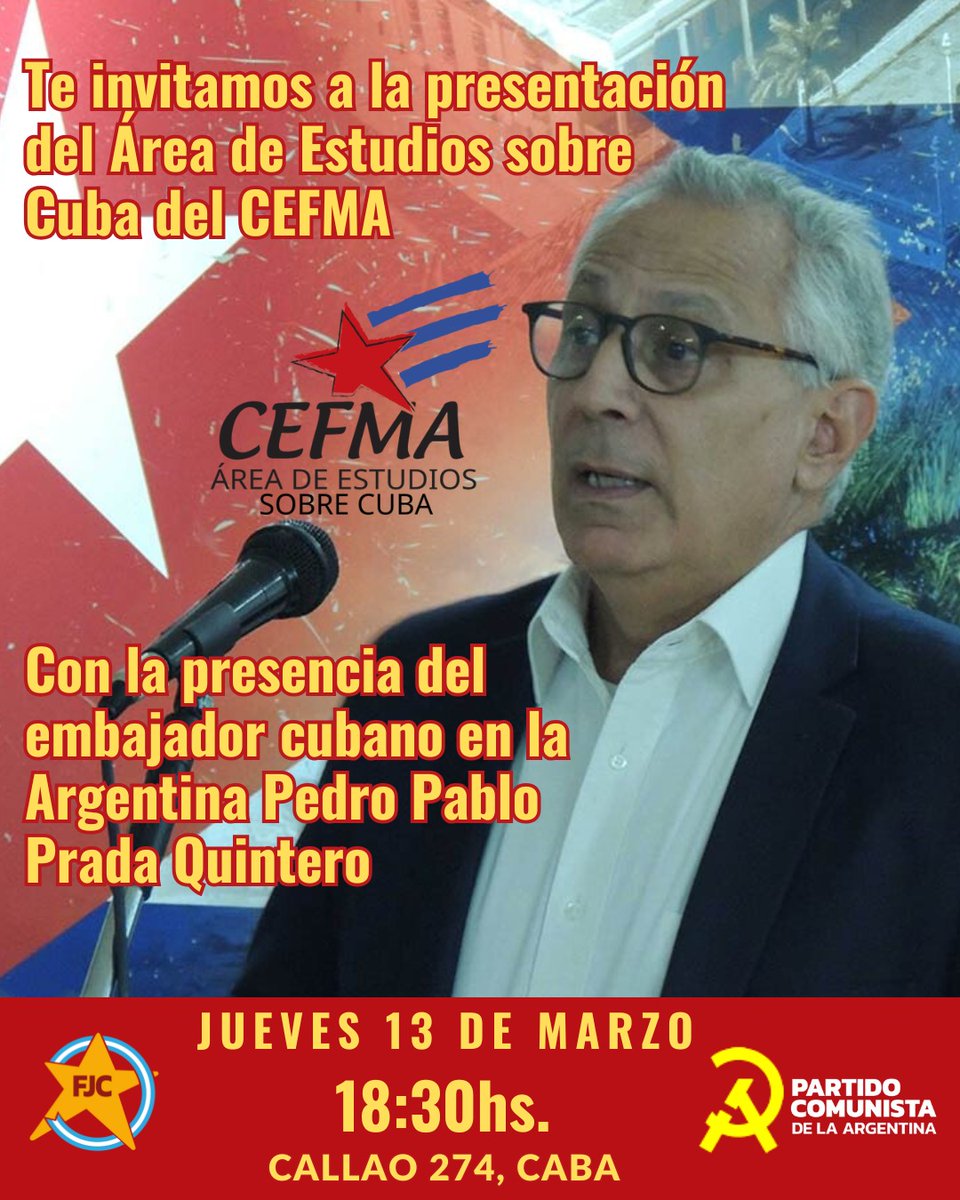 📣 Frente al recrudecimiento del bloqueo y la campaña de difamación contra Cuba que impulsa el imperialismo yanqui de la mano de Donald Trump y Marco Rubio, se vuelve aún más necesario difundir y defender la verdad y reforzar la  solidaridad internacional con la Revolución Cubana