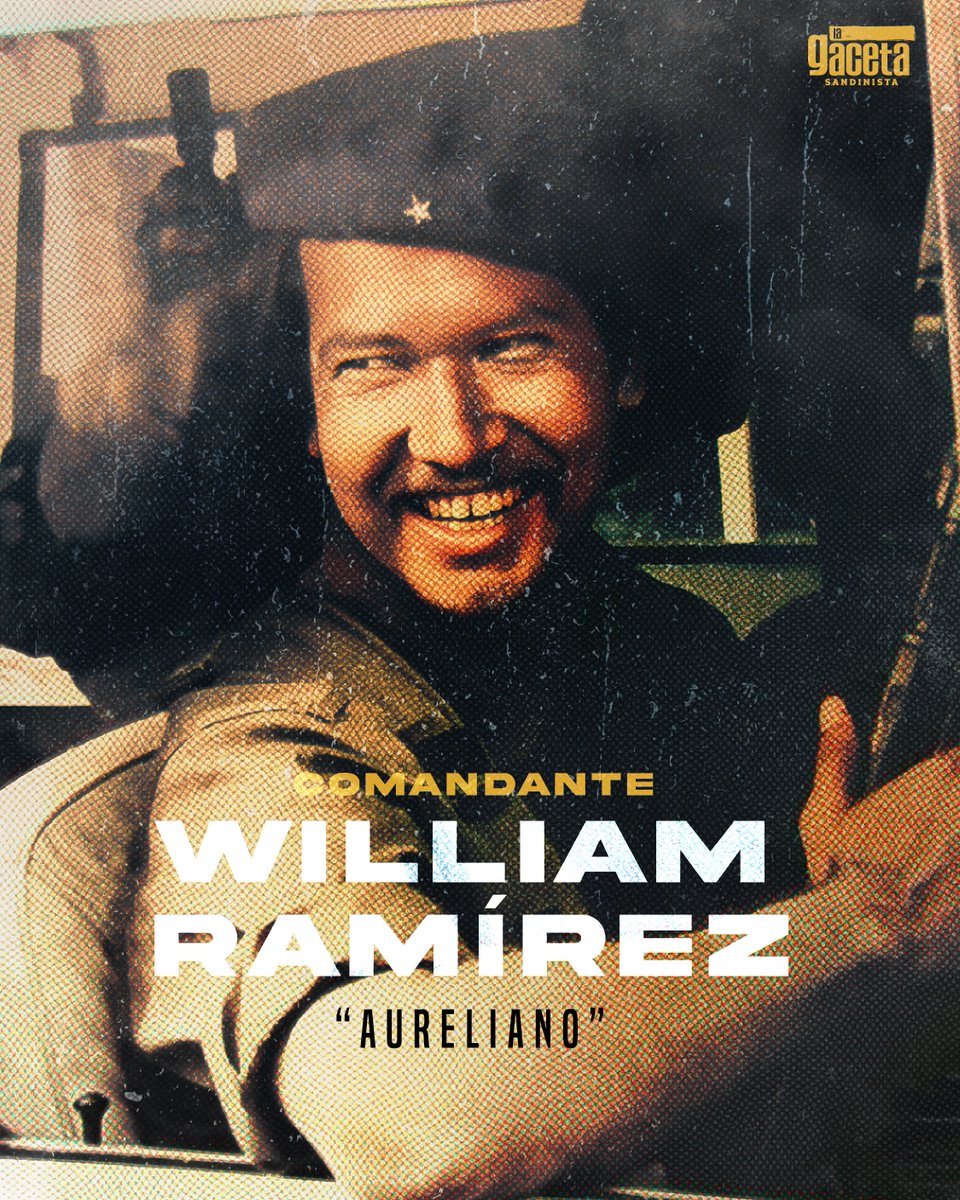 🔴⚫️ El comandante William Ramírez Solórzano “Aureliano” fue un destacado líder guerrillero del FSLN. Dirigió el trabajo político-militar en varias ciudades, participó en la Insurrección Final y el Repliegue Táctico a Masaya, y fue fundador del Ejército Popular Sandinista.