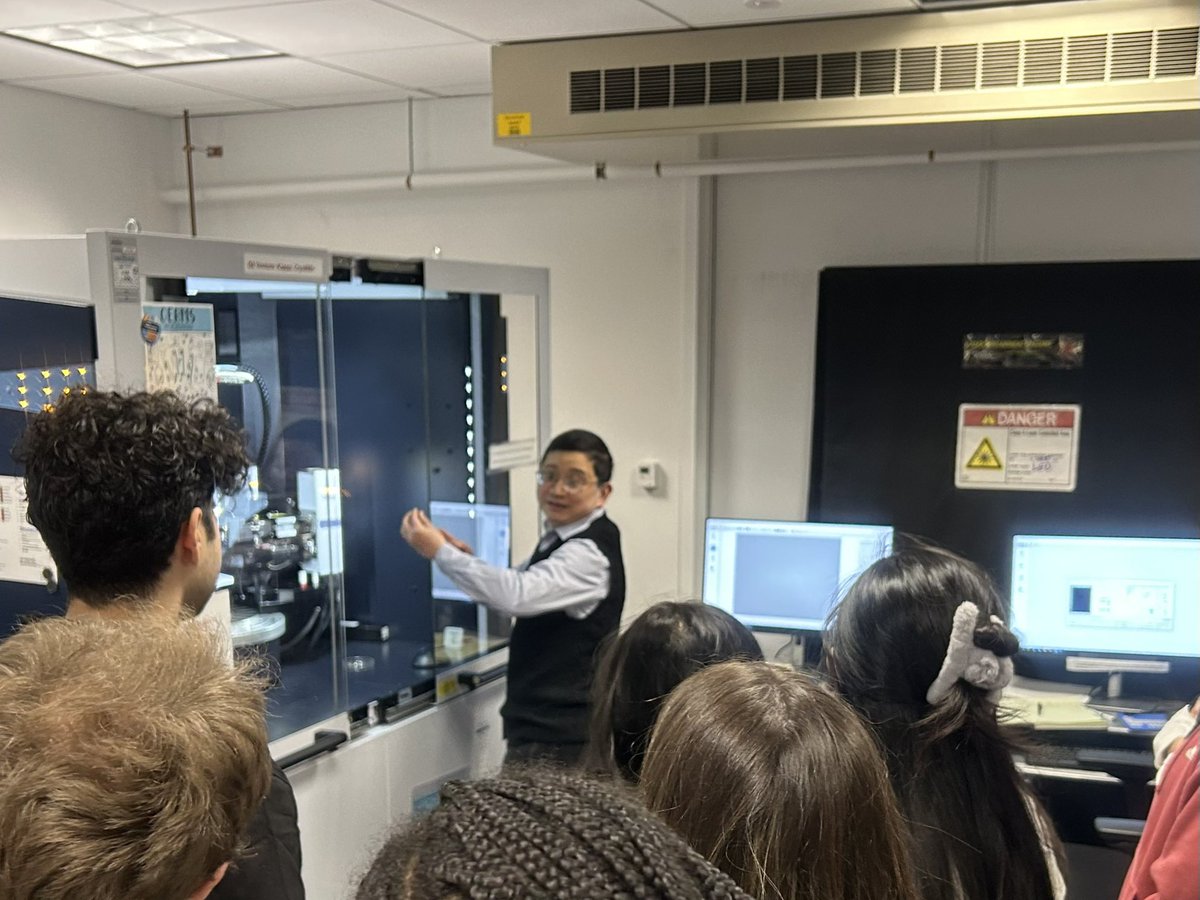 Meghan_Sulliva's tweet photo. Thank you for the great SC-XRD class today @shaoliangzheng!💎 Our undergrad Experimental P-chem Lab is having a great semester🎉 https://t.co/6oepLtCiKE