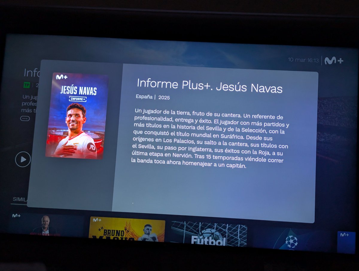 En 10 minutos Informe Jesús Navas. <a href="/InformePlus/">Informe Plus+ por Movistar Plus+</a>