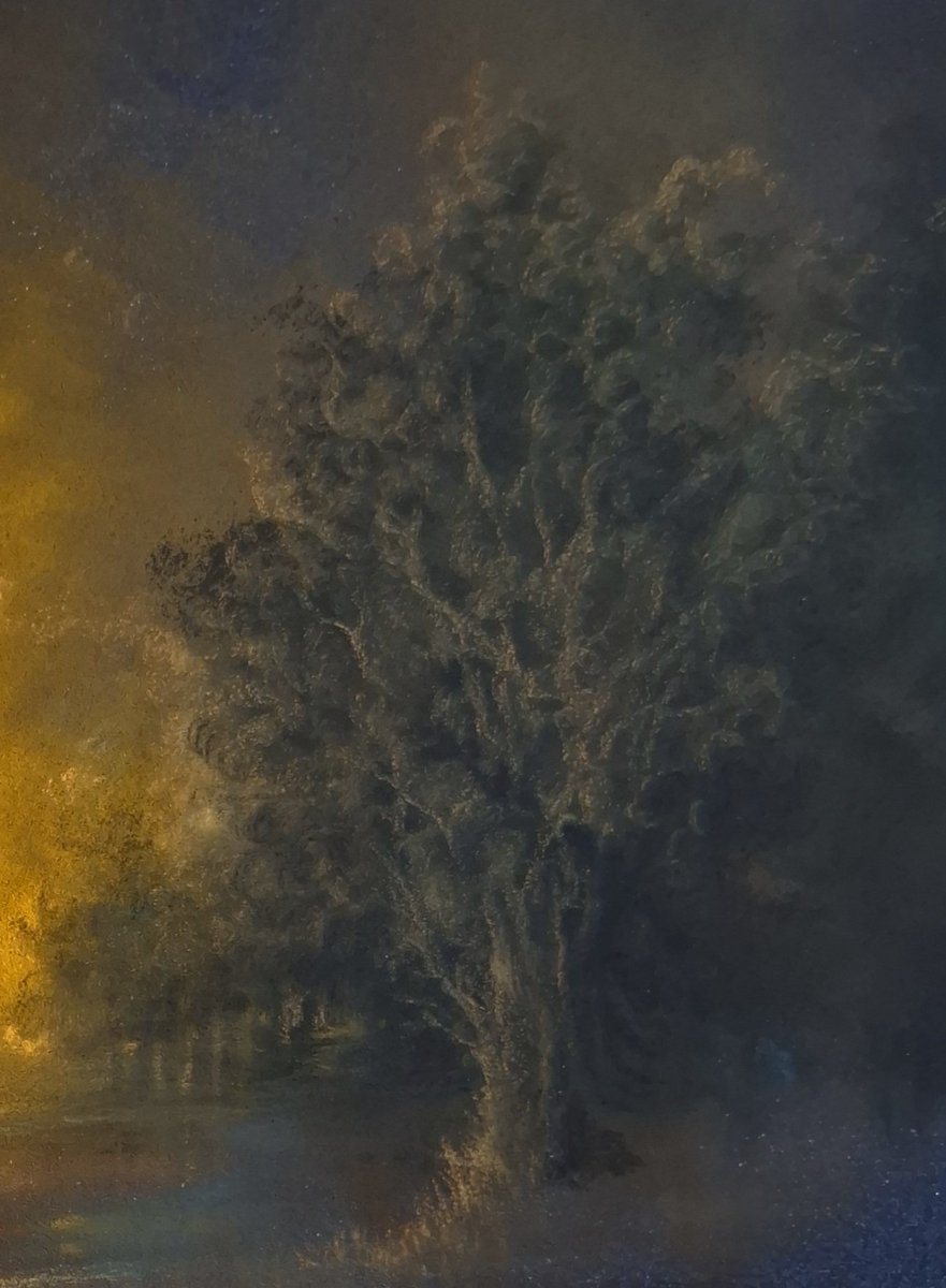 maryswanart's tweet photo. Trees tonight - pastel pencil and soft pastel on paper #sennelier #unisoncolour #drawing #trees https://t.co/FGlXIDPZ7c