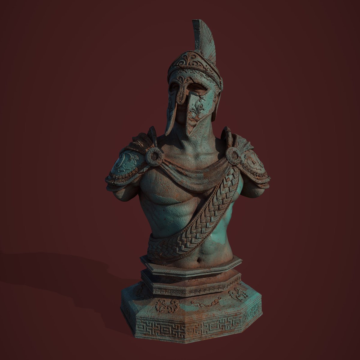 New detailed Ares bust! 
Up now on my <a href="/Thangs3D/">Thangs3D</a> page! (Link in Bio and attached tweet)

Its been a long time since I've done one like this, and I needed a change, hope you like it!