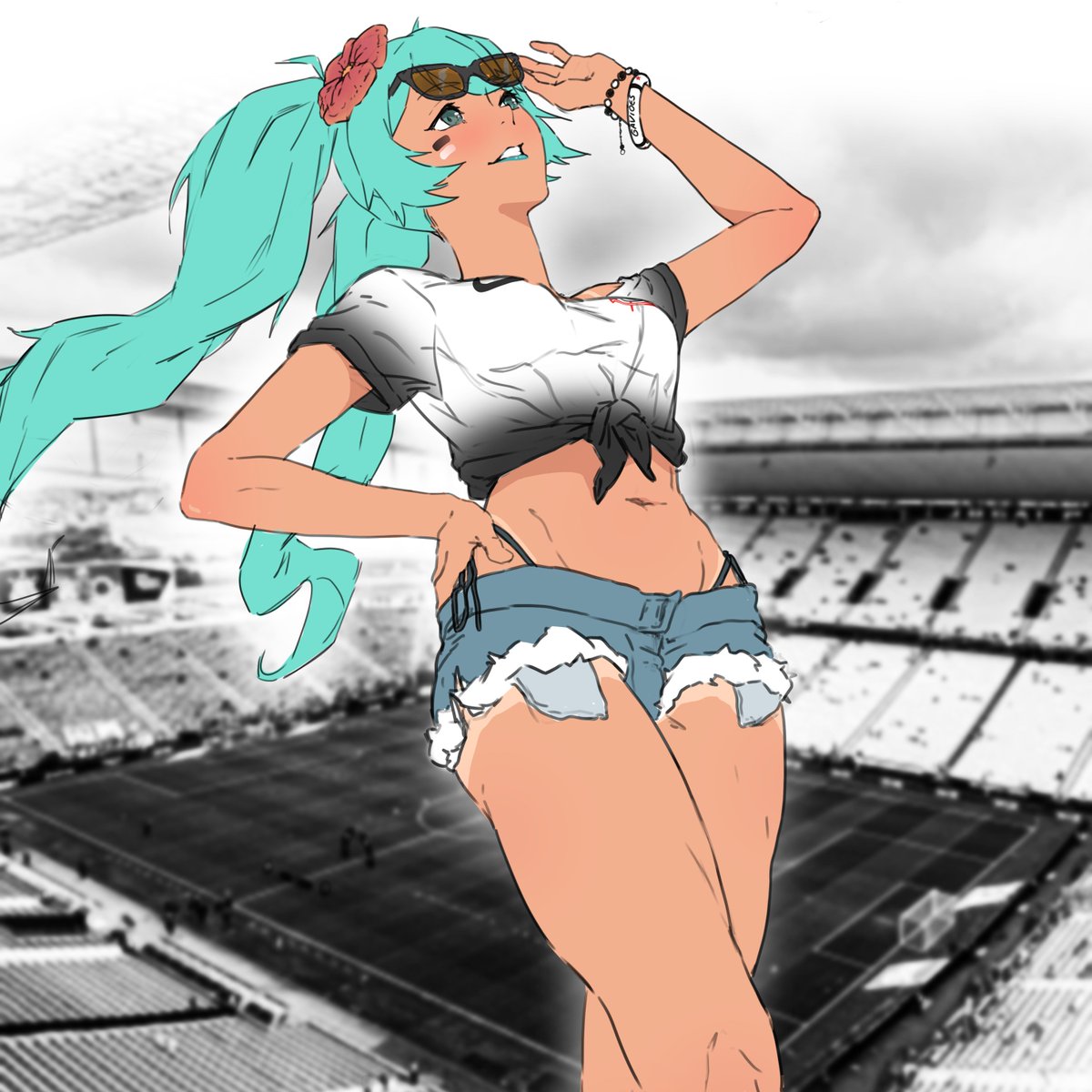 gizadaah's tweet image. Late for #MikuDay, but here&apos;s my contribution... Corinthians Miku 🦅🫶😌