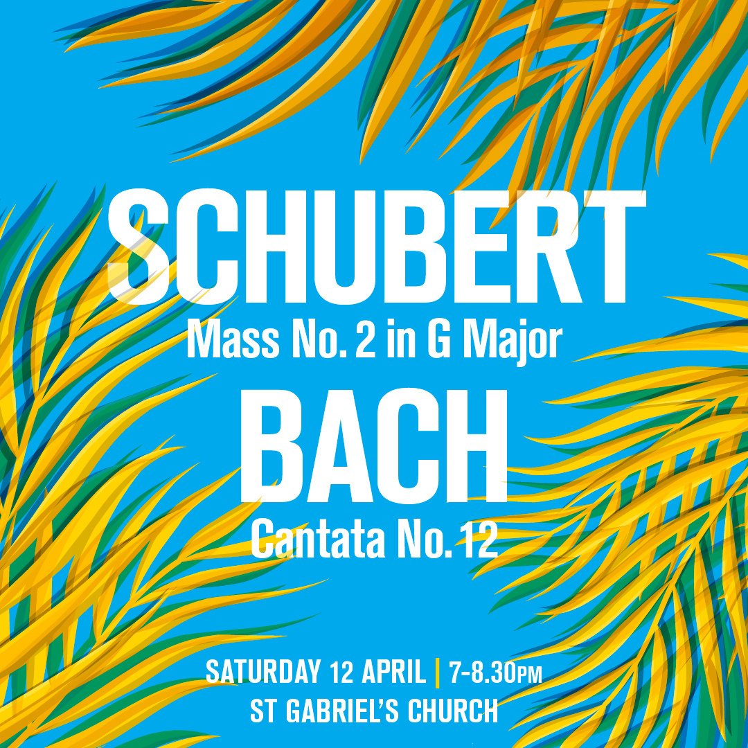 ✨Get your tickets for a performance of Schubert and Bach!

Pimlico Chorus and soloists are taking the stage to perform Schubert’s Mass No.2 in G major and Bach Cantata No.12 for Palm Sunday.

Get tickets now to see the choir perform alongside a live orchestra.

🎟️ Link in bio