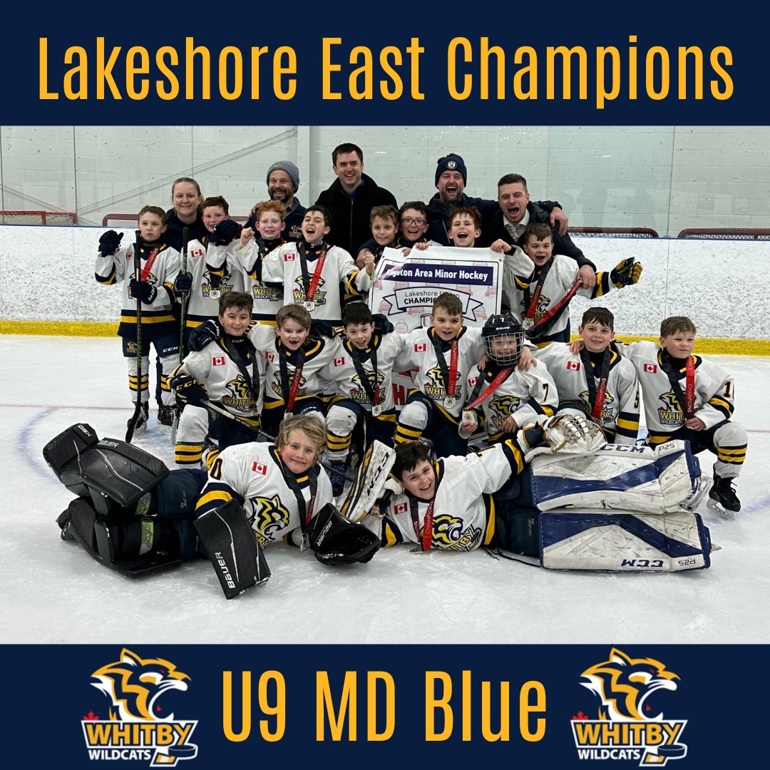 Congratulations to our U9 MD Blue team, who became the Lakeshore East Champions this past weekend! The team had a dominant season, going 8-1 and beating Belleville 8-0 to secure the championship. Well done to everyone involved! #WMHA