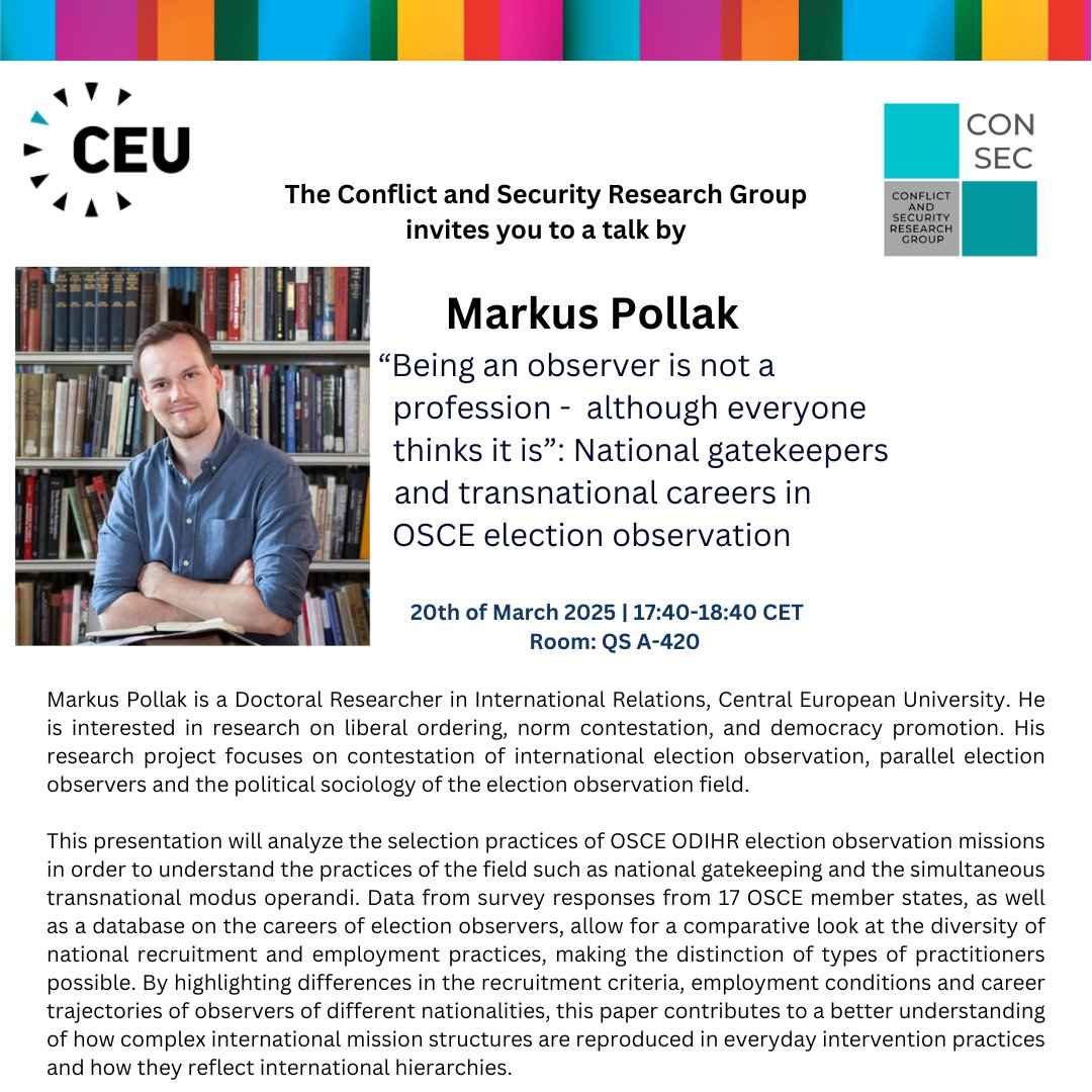 CEU Conflict and Security Research Group tweet media