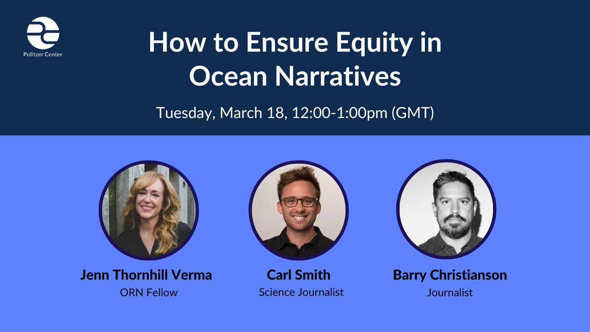 Join <a href="/JenniferYVerma/">Jenn Thornhill Verma</a>, <a href="/CarlSmithAUS/">Carl Smith</a>, and Barry Christianson for a webinar that will equip you with the tools to elevate your reporting, ensuring equity while building your ocean narrative.

🗓️ March 18
⏰ 12:00pm GMT
🔗 Register now 👉 bit.ly/4iuQssj