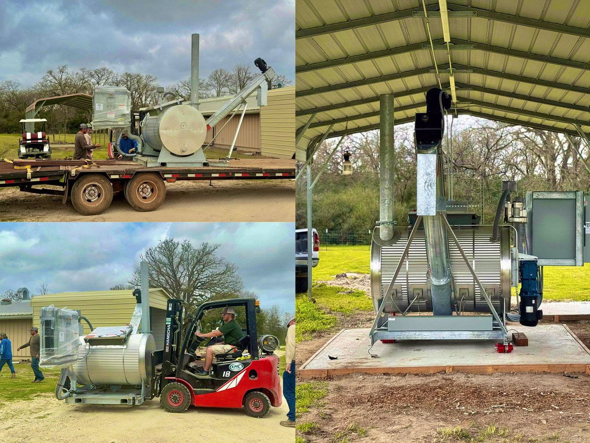 TexasManure's tweet photo. The dehydrator is set @TAMUPOSC and ready to work! @txextension @AgriLife @txresearch @tamuansc
#MortalityManagement #ThermalDisposalSystems https://t.co/XCas2NPose