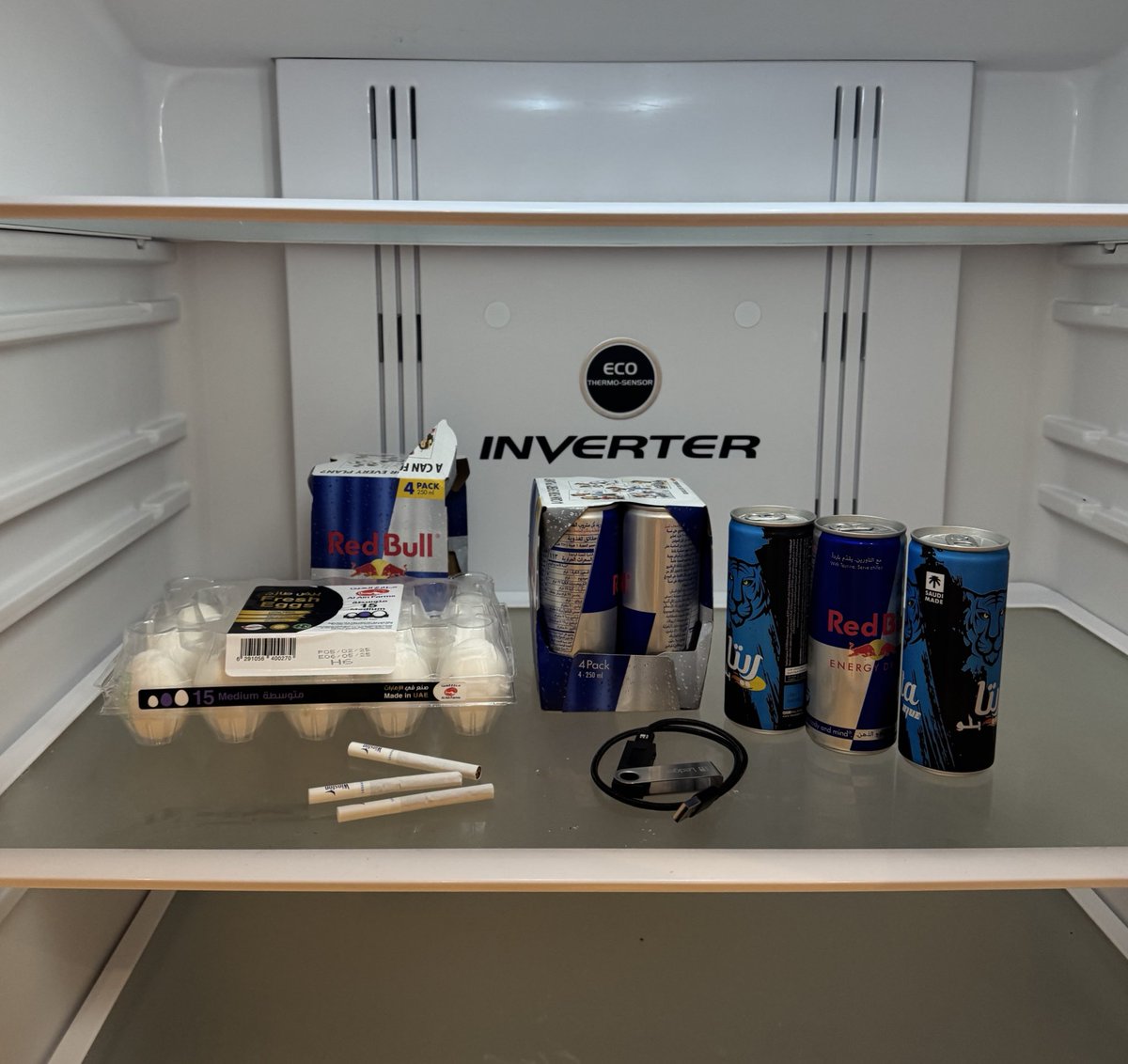 market down so bad this is all i have in my fridge 😭