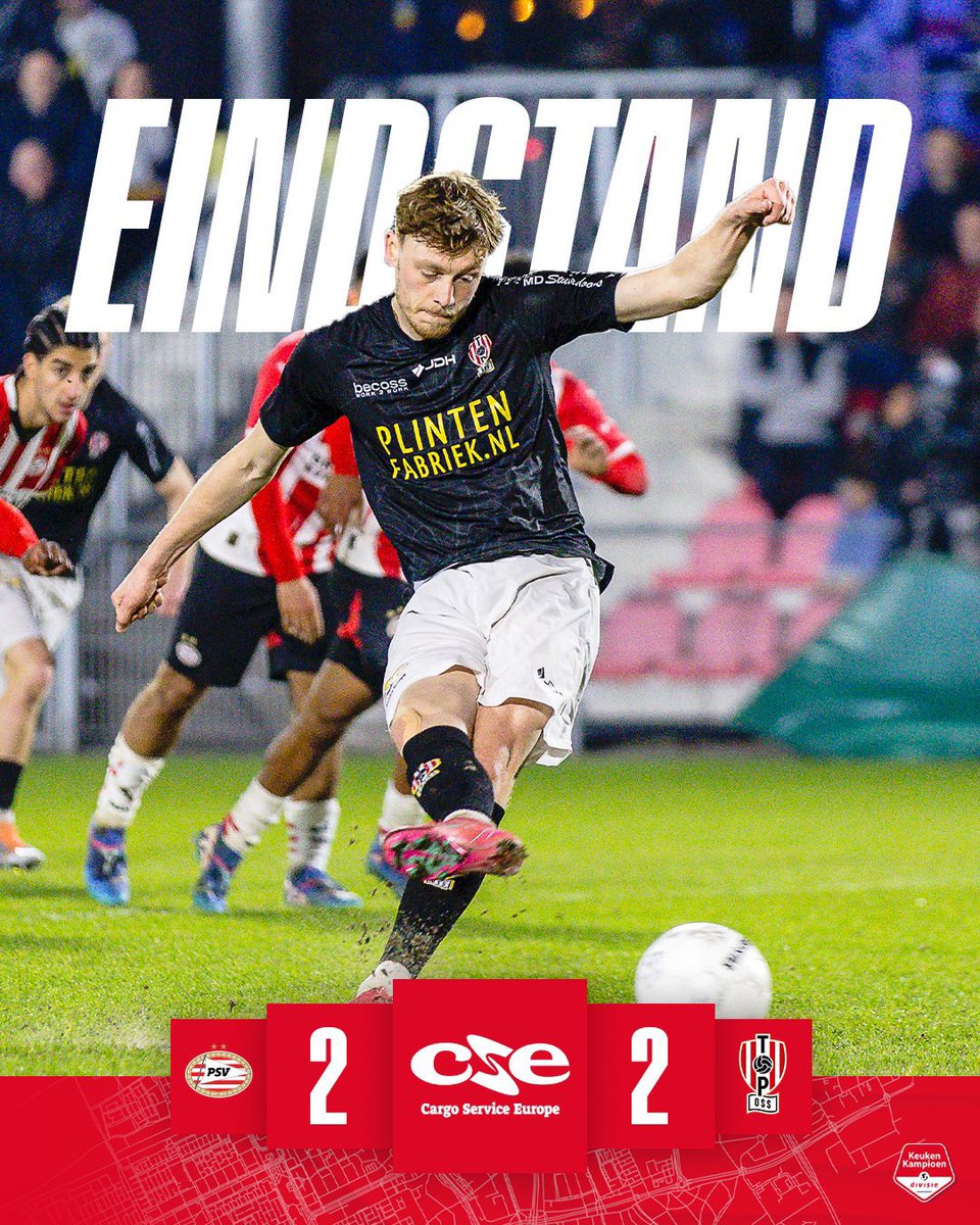 Foot_NL's tweet photo. @SCCambuurLwd @fcdordrechtnl ๐ป TERMINร!
๐ดโช๏ธ Jong PSV 2-2 TOP Oss โซ๏ธโซ๏ธ
๐ดโช๏ธ
โฝ๏ธ M. Younis 34โ ๐ฆ๐บ
โฝ๏ธ J. Bawuah 56โ
โซ๏ธโซ๏ธ
โฝ๏ธ G. Korte 55โ
โฝ๏ธ A. Allemeersch 65โ (PEN.)
#JPSTOP https://t.co/x5cvzkRN4e