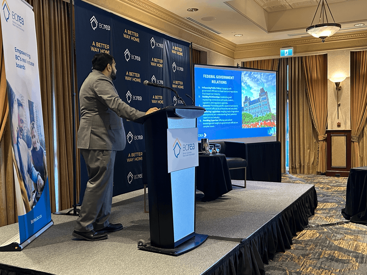BC REALTORS®, federal focus. Dil Puar, the Canadian Real Estate Association’s Director of Government Relations, checked into BCREA’s Government Relation Days to provide a federal advocacy perspective. #bcreaAdvocacy