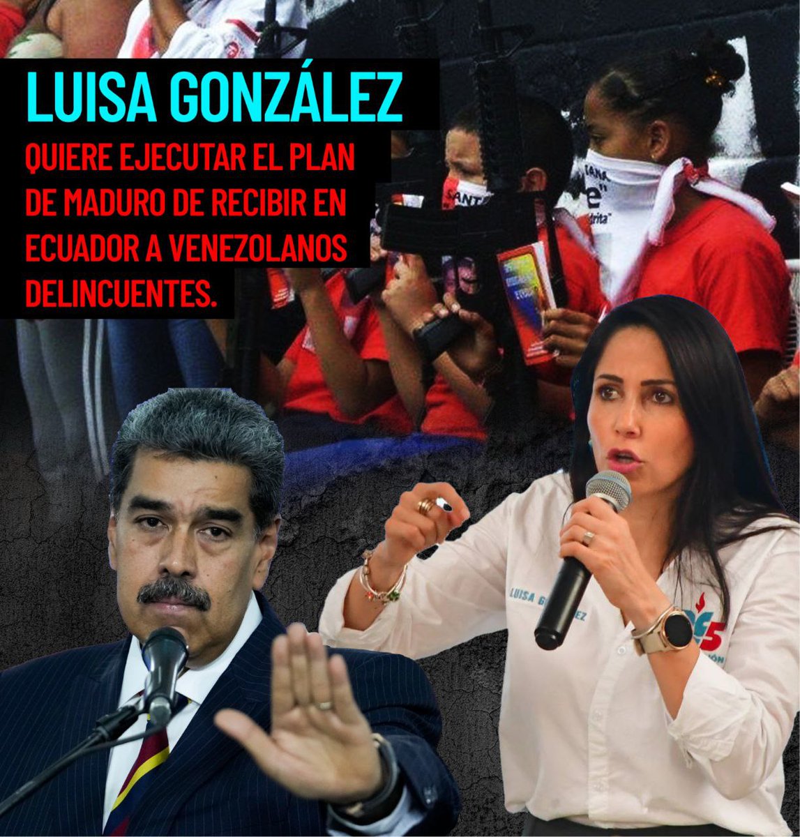 JIMKAR_'s tweet photo. @MashiRafael La decisión de @LuisaGonzalez de aceptar migrantes delincuentes es una traición a todos los ecuatorianos que buscamos un futuro seguro. #NuncaMas https://t.co/LdB64jKQn1