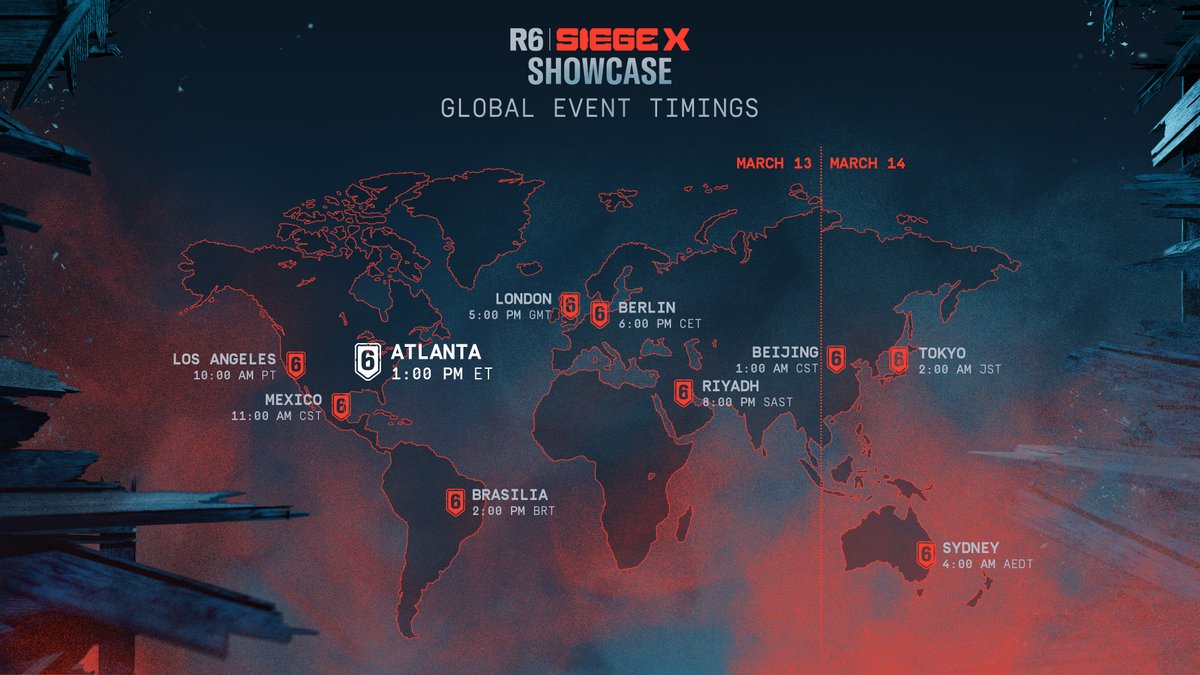 🕐 Set your watches for the big day !
Where will you be watching the Siege X Showcase from ?