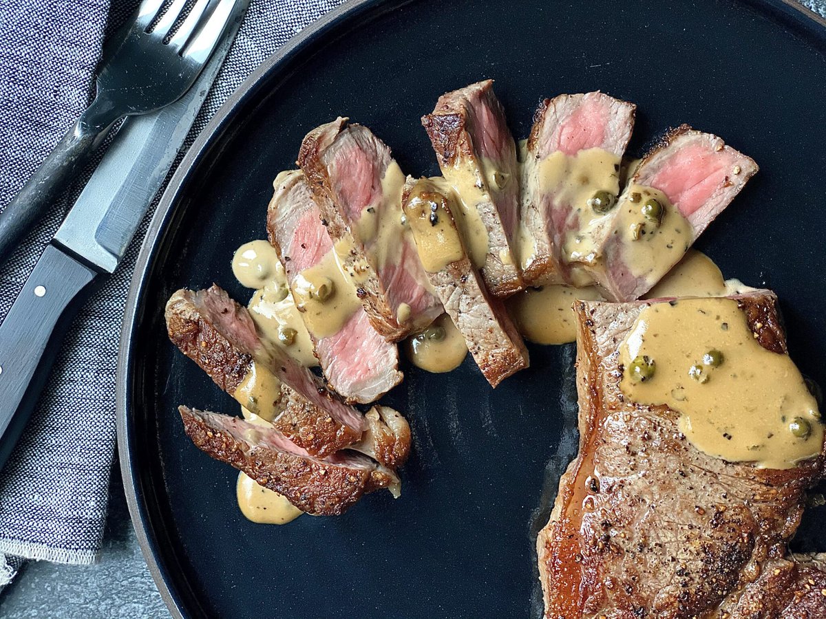 A simple yet flavorful sauce of heavy cream, cognac, and two kinds of pepper transforms ordinary cuts of beef into mouthwatering steaks that are good enough for company.

#linkinbio #stripsteakwithpeppercreamsauce #mouthwateringrecipe #richanddelicious #instaflavor #instagood