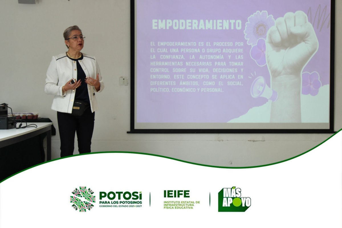 Estataleduc2127's tweet photo. En el Marco del Día Internacional de la Mujer La Directora General del IEIFE Lic. Martha Martínez Pérez y personal que conforma el mismo, asistieron a la conferencia "La Empoderación Femenina", impartido por la Dra. Verónica Salazar Pérez.
#IEIFE
#PotosíParaLasyLosPotosinos https://t.co/CLAb2wpVQm
