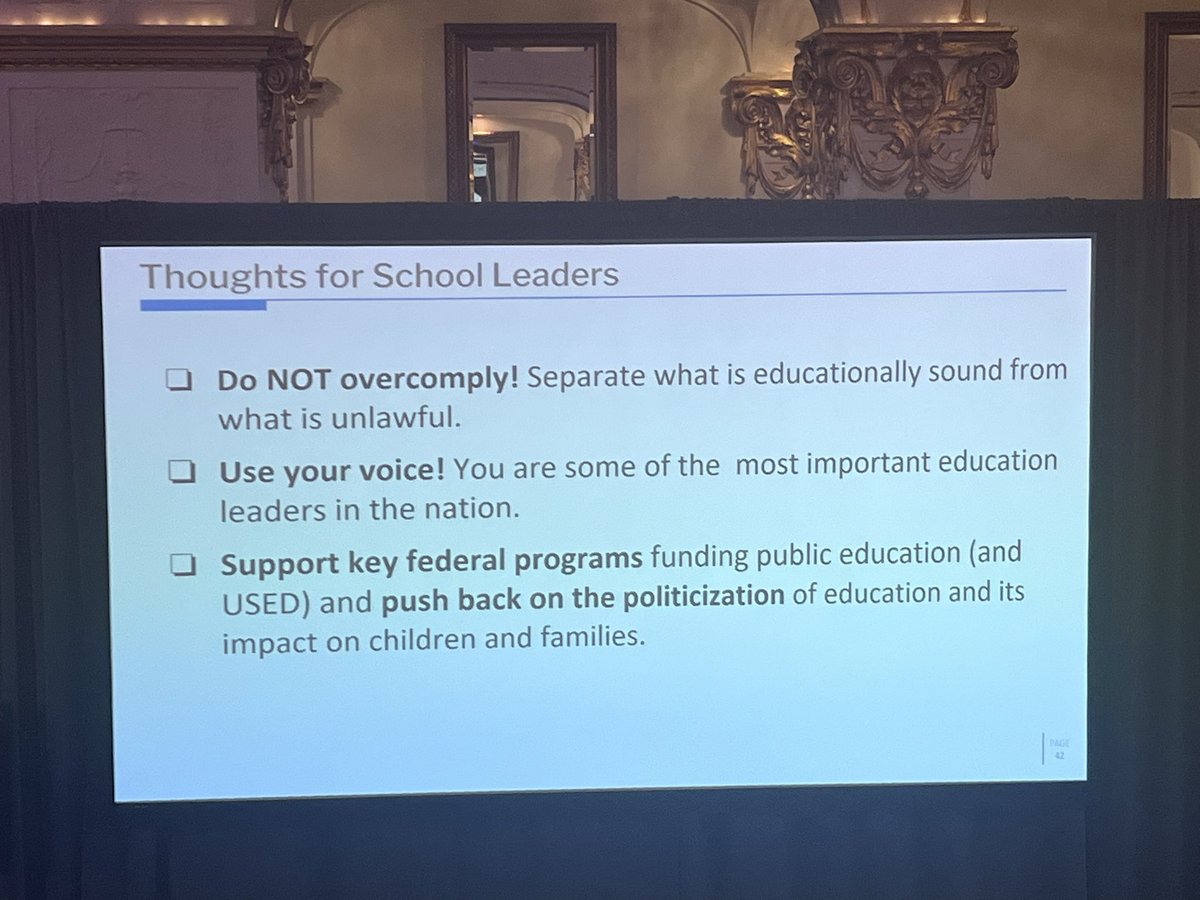 Scott Palmer is setting the context of today’s unprecedented attack on public education. 

But here is a positive note that #principals can take with them to the hill. 

Use your voice! 
Don’t over comply! 
Push back on politicization! #principalsadvocate @naesp @nassp