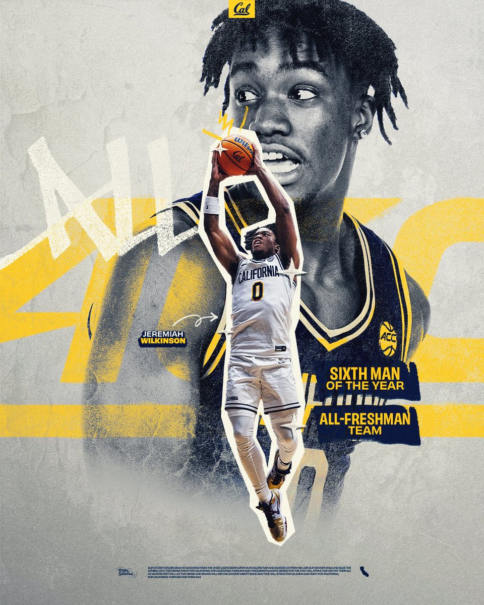 He’s just getting started ⭐️

▫️ Sixth Man of the Year
▫️ ACC All-Rookie Team

#GoBears