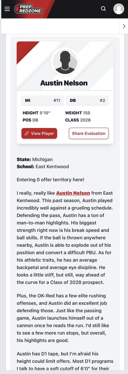 Austin Nelson (@austinnelson02) on Twitter photo Grateful to be ranked the #11 player in Michigan and #2 DB by <a href="/alex_pallone/">Alex Pallone</a> <a href="/PrepRedzoneMI/">Prep Redzone Michigan</a> <a href="/coachtspence/">Ty Spencer</a> Grateful to be ranked the #11 player in Michigan and #2 DB by <a href="/alex_pallone/">Alex Pallone</a> <a href="/PrepRedzoneMI/">Prep Redzone Michigan</a> <a href="/coachtspence/">Ty Spencer</a>