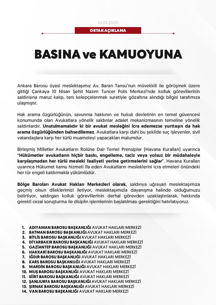 Hakkari Barosu Avukat Hakları Merkezi tweet media