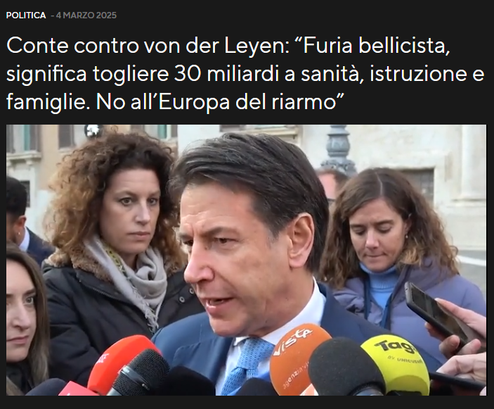 DeShindig's tweet photo. Ma 'sti 800 miliardi in armi sono davvero 800 miliardi?
E davvero queste risorse ne toglieranno altre a sanità, istruzione ecc. come dice Conte?
Spieghiamo

Il piano ReArm EU Plan si muove su 2 esigenze: sostenere l'Ucraina nel breve periodo e migliorare le capacità di difesa europea nel medio-lungo periodo.
Per quanto riguarda le risorse attivabili la Commissione ha individuato i seguenti canali:

1) l'attivazione della General Escape Clause, già sperimentata durante il covid, consentirà di scorporare spese e investimenti in difesa degli Stati Membri senza incorrere nella procedura per deficit eccessivo. La Commissione fa un esempio: se gli SM aumentassero (tutti insieme) le spese per difesa dell'1,5% del PIL, lo spazio fiscale ammonterebbe a circa 650 miliardi in 4 anni (162,5 miliardi l'anno spalmati, e ponderati, per tutti i 27 SM). Per l'Italia sarebbero complessivamente 32 miliardi a prezzi di mercato. Curiosamente 32 miliardi di maggior debito sono esattamente quanto il governo Conte II chiese come scostamento di bilancio nel gennaio 2021. Complessivamente il suo governo fece scostamenti di bilancio per complessivi 145 miliardi.
In ogni caso la scelta di fare debito extra bilancio è dei singoli Paesi e non è un obbligo perché il debito va approvato dai parlamenti nazionali.

2) 150 miliardi verranno dalla possibilità di usufruire di prestiti. Si sa ancora poco su questo nuovo strumento ma è probabile che segua le linee guida del Recovery Plan con debito emesso dalla Commissione. Questa dotazione va a completare il coordinamento fra gli SM attraverso una centrale unica di acquisti.

3) il terzo punto è usare il bilancio europeo che alimenta i fondi di coesione. Qui lo strumento è poco chiaro ma è certo che sarà facoltativo e se uno SM non vorrà usare i fondi per difesa potrà non farlo

4) L'ultimo strumento prevede l'intervento della BEI per mobilitare capitali privati.

La Commissione calcola che complessivamente si potrebbero attivare risorse per 800 miliardi, ma è una stima. Potrebbero essere di più o di meno (anche molti di meno), dipenderà dalle volontà politiche dei singoli Stati e dalle risorse private.

Poiché si tratta di debito aggiuntivo, o di risorse che arrivano da canali estranei al fiscal balance, non c'è nessun meccanismo che distolga risorse da sanità istruzione ecc. 
Chi lo dice mente! 

Ultima bugia detta da Conte: che la Commissione decide senza sottoporsi al giudizio dell'europarlamento.

Contrariamente a quello che molti pensano (Conte compreso) la Commissione non è un esecutivo; ha funzioni di indirizzo (in alcuni casi i suoi pareri sono indispensabili nei processi decisionali). La Commissione propone al Consiglio che, insieme al Parlamento, è l'organo legislativo. Per alcune materie si procede col meccanismo della codecisione (Consiglio+Parlamento), per altre con uno solo dei due. Per le cd History Decision (Peterson-Bomberg) a decidere è solo il Consiglio.
Quindi non c'è nessun aggiramento dei meccanismi democratici