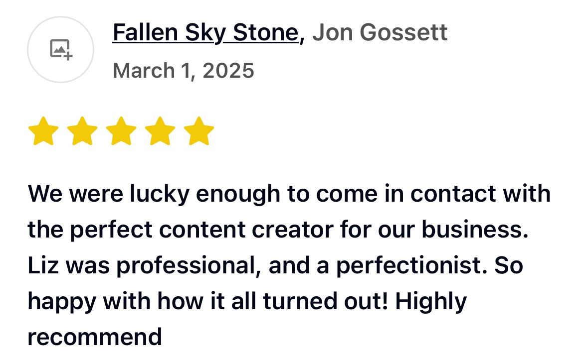 Liz | UGC creator | 30 | MOM (@lizloganugc) on Twitter photo All 5 ⭐️ reviews from my clients on <a href="/TrustUgc/">TrustUGC | Build and Share Social Proof</a>
This was for an in person client who owns a western botique 🤠 I can’t wait to share the video example!
📧connect@lizlogamcreative.com
#ugcnet #ugccreators #ugccommunity #ugc All 5 ⭐️ reviews from my clients on <a href="/TrustUgc/">TrustUGC | Build and Share Social Proof</a>
This was for an in person client who owns a western botique 🤠 I can’t wait to share the video example!
📧connect@lizlogamcreative.com
#ugcnet #ugccreators #ugccommunity #ugc