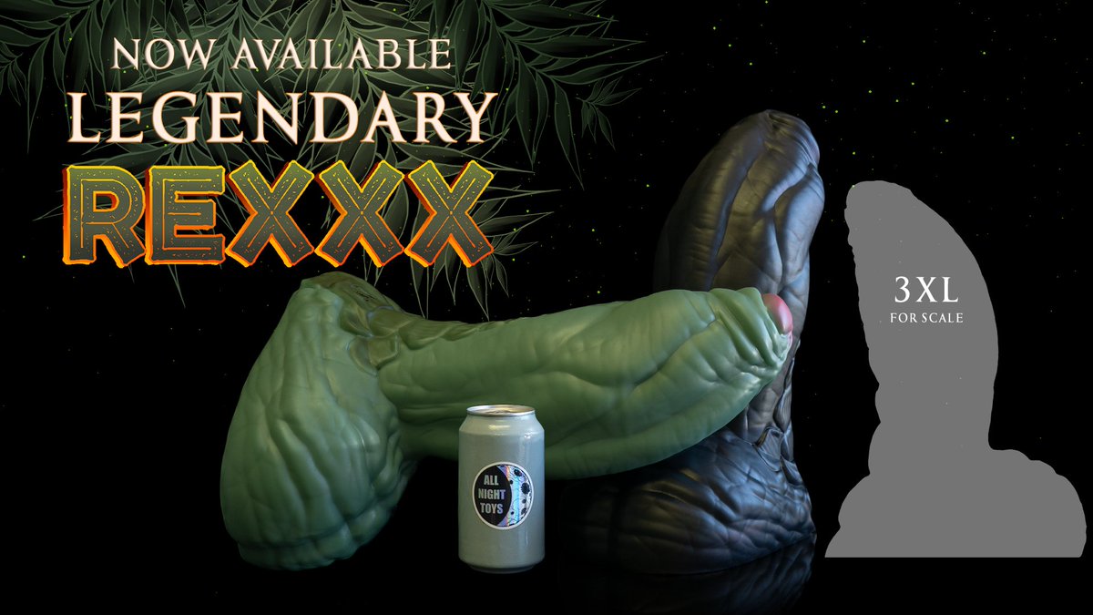 🚨NOW AVAILABLE!🚨

LEGENDARY REXXX IS HERE!!!

AND he's MASSIVE. 

You better raise that tail before you become food 'cause Rexxx is HORNGRY🦖😈

allnight.toys/pages/shop-ann…
#AllNightToys