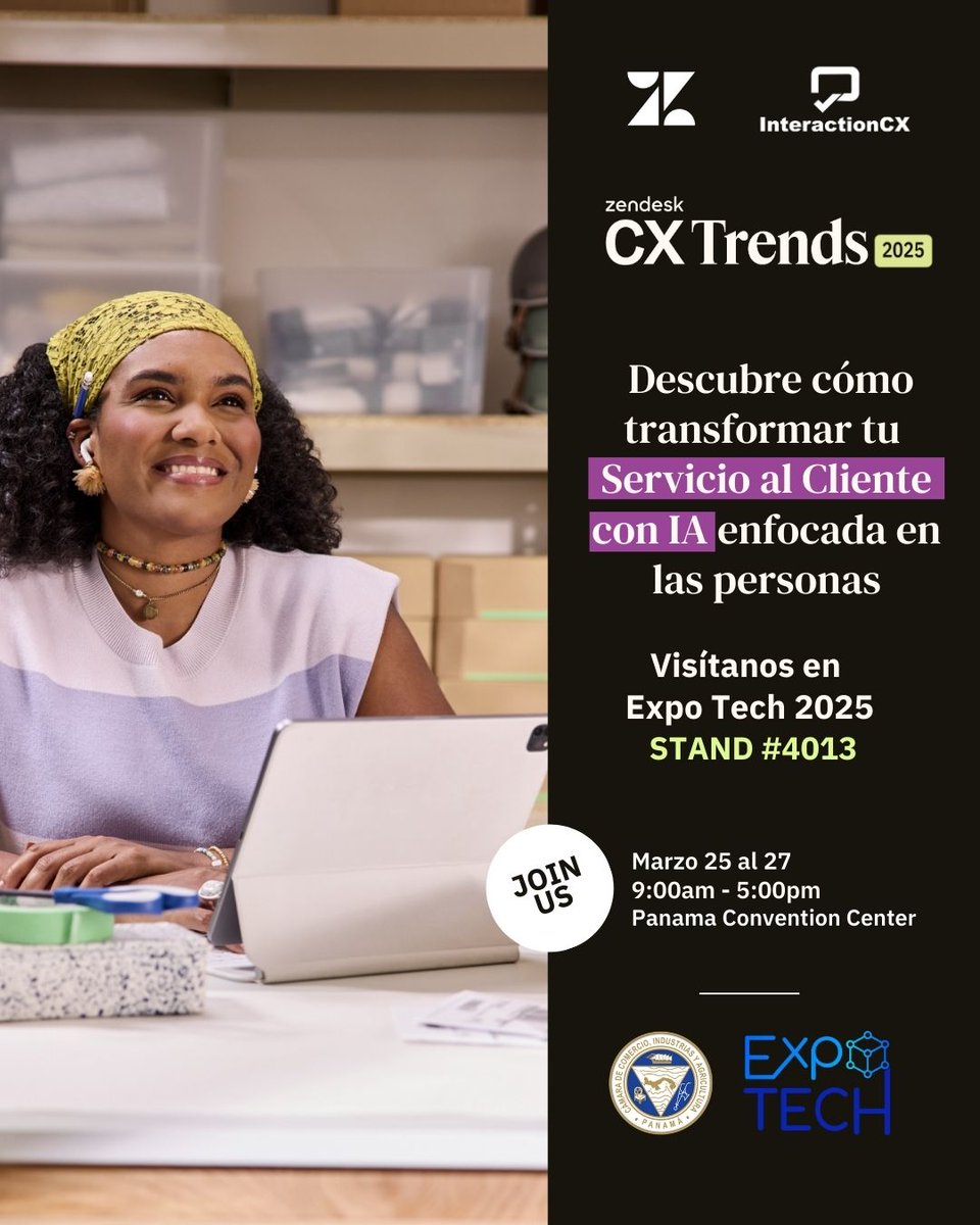 InteractionCX (@interactioncx) on Twitter photo 🚀 ¡La Nueva Era del #CX comienza en #ExpoTech2025!
Descubre junto a <a href="/Zendesk/">Zendesk</a> cómo transformar la #AtenciónAlCliente con #IA enfocada en las personas.
🎯 Reserva reunión con nosotros🔗 forms.gle/NoydiNoNKEhBhb…
📌 Regístrate en Expo Tech lnkd.in/dwwS_nA
<a href="/CCIYAP/">Cámara de Comercio, Industrias y Agricultura</a> 🚀 ¡La Nueva Era del #CX comienza en #ExpoTech2025!
Descubre junto a <a href="/Zendesk/">Zendesk</a> cómo transformar la #AtenciónAlCliente con #IA enfocada en las personas.
🎯 Reserva reunión con nosotros🔗 forms.gle/NoydiNoNKEhBhb…
📌 Regístrate en Expo Tech lnkd.in/dwwS_nA
<a href="/CCIYAP/">Cámara de Comercio, Industrias y Agricultura</a>