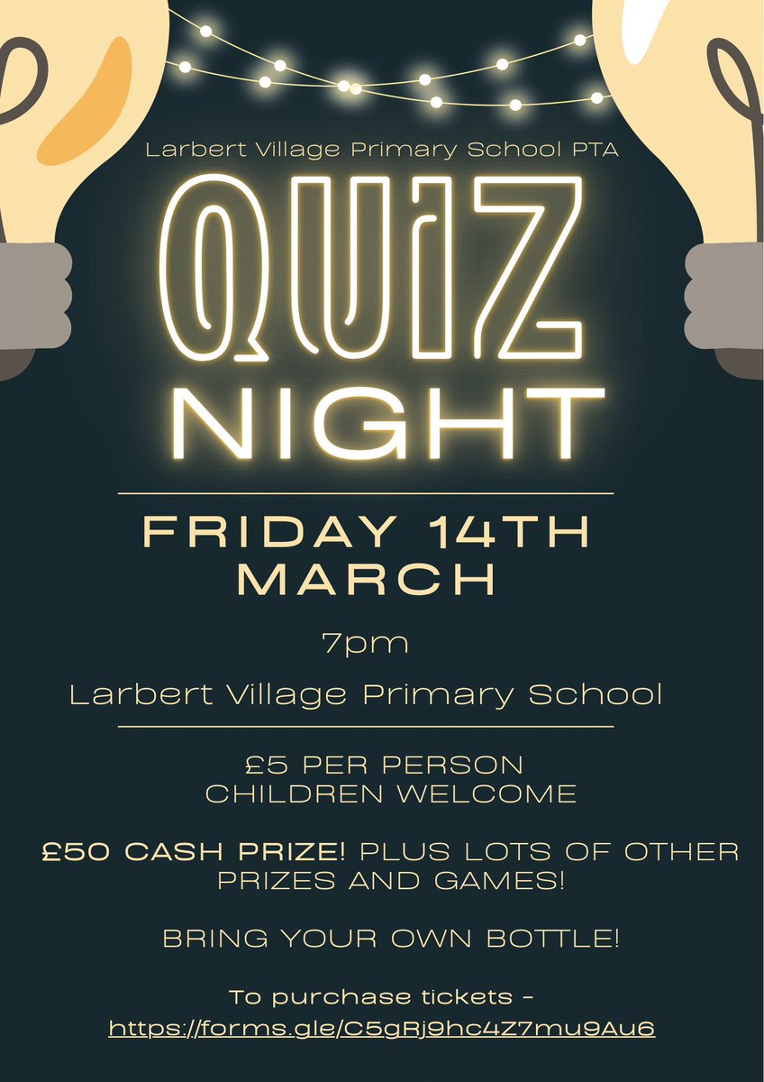📝 We’ve just had a spot become available for our PTA Quiz Night on Friday due to a cancellation! Please PM us or comment below if you’d like to come along!