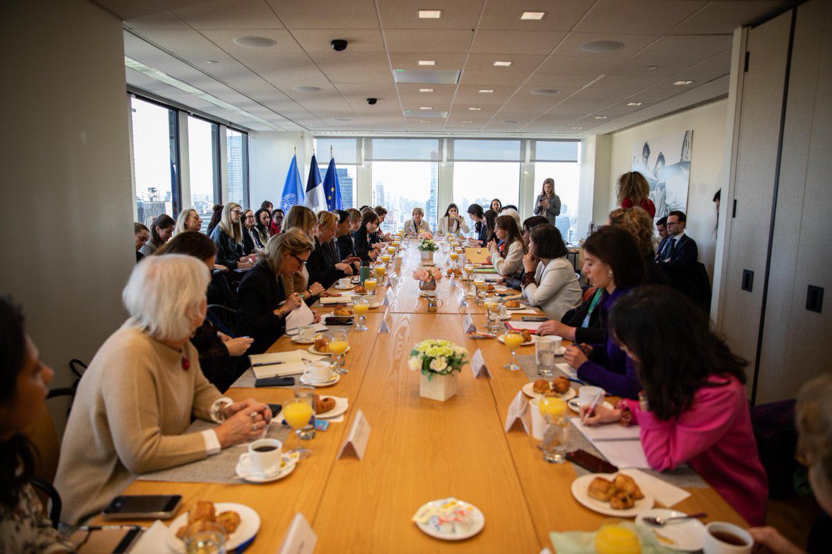 🇨🇵 Une équipe de France aux Nations Unies. Une délégation de 100 membres : société civile, entreprises, parlementaires, activistes.

Face aux menaces qui pèsent partout dans le monde sur les droits de femmes, nous parlons d'une même voix.

#CSW69