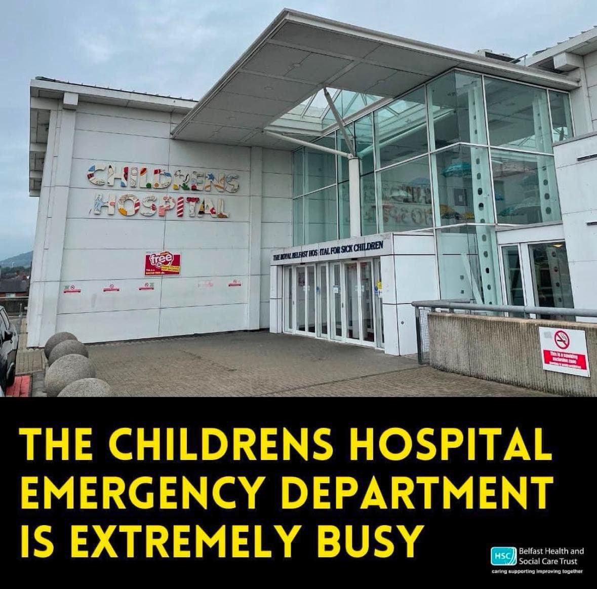 Our Children’s Emergency Department is currently extremely busy.

Please only attend if your child has a serious medical emergency.

If your child does not need urgent medical attention, consult our symptom checker below for expert advice and guidance.

bit.ly/4152EY3