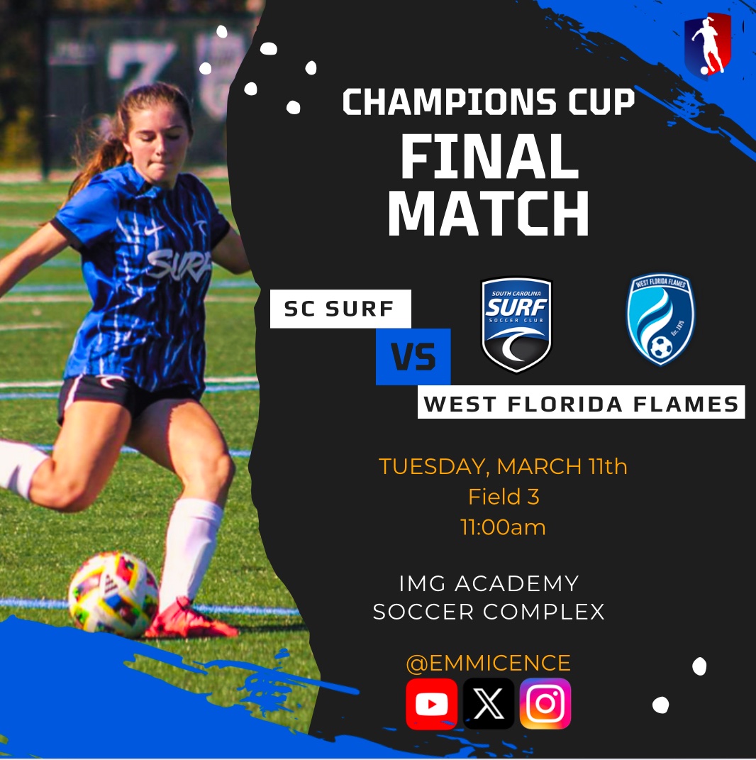 emmicence's tweet photo. We finished first in our group at the @GAcademyLeague Champions Cup Showcase! We play West Florida Flames tomorrow at 11:00! Hope to see you there! 

@PrepSoccer @TopDrawerSoccer @TheSoccerWire @ImYouthSoccer 
@scsurf09ga https://t.co/z4UnbgXgM6