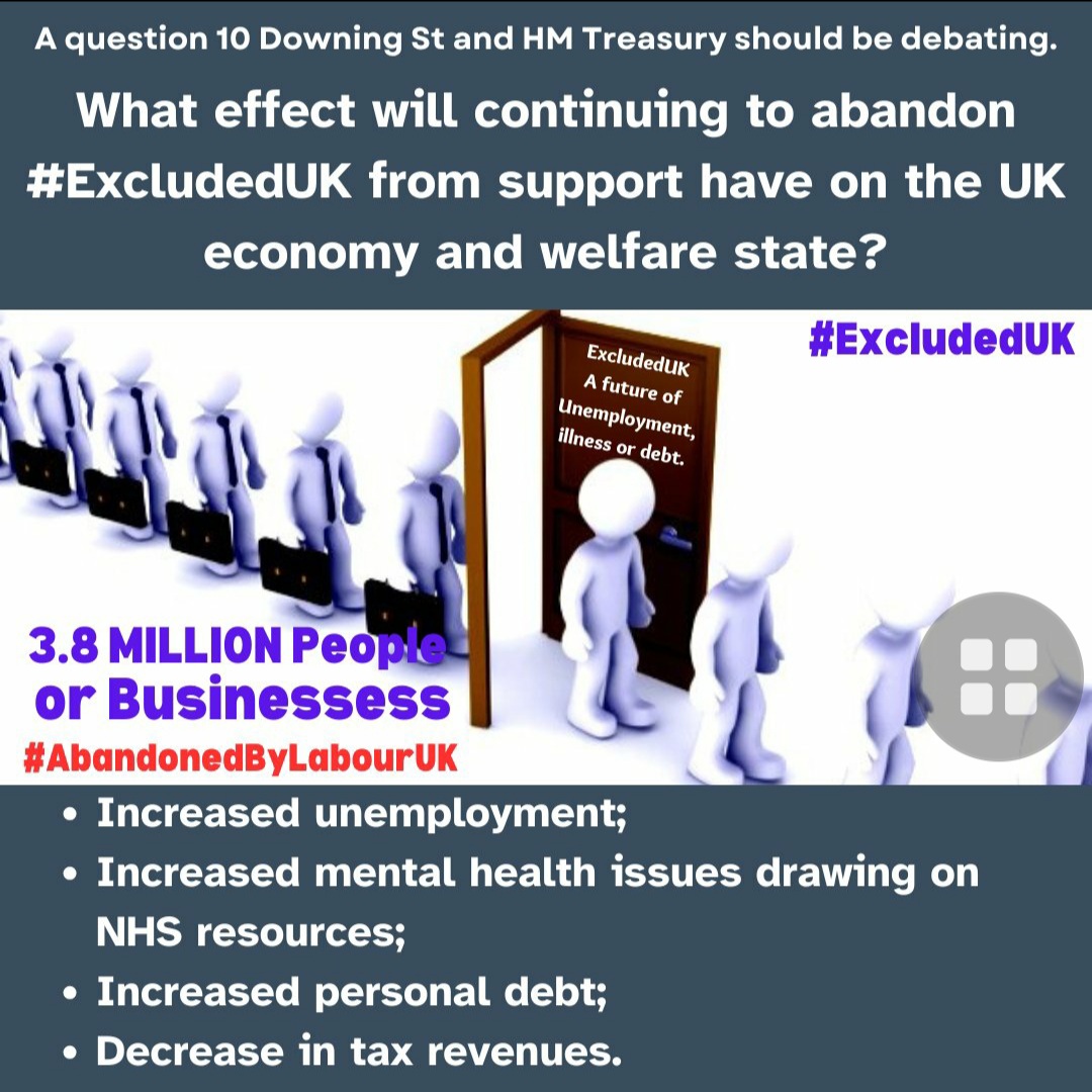 ExcludedNeedJu1's tweet image. Far too many people are trapped in the welfare state and by the day more and more people are joining the dole queues due to this @Keir_Starmer @RachelReevesMP @UKLabour Govt refusal to also bail out the #ExcludedUK.

@ExcludedUK @TalkTV @petercardwell 
x.com/Nige1Chapman/s…