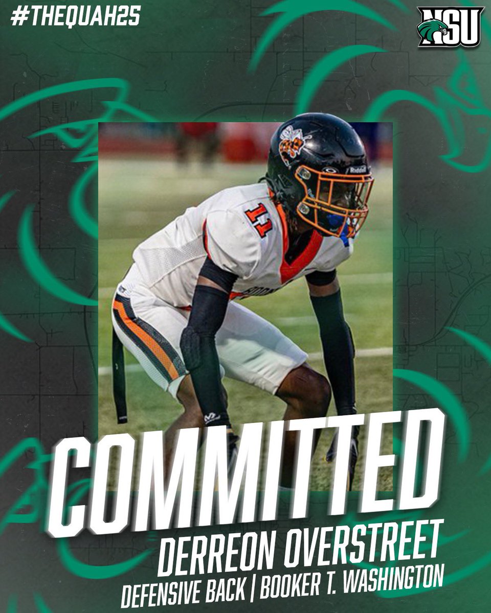 Derreon Overstreet (@overstr2derreon) on Twitter photo First and foremost i would love to thank god my mother and the coaches that have helped me through this long journey with that being said i am 1000% committed to <a href="/NSU_Football/">Northeastern State Football</a> <a href="/CoachChev6/">Darrin Chiaverini</a> <a href="/Coach_jmo10/">Coach Jmo</a> <a href="/CoachTRob63/">Tim Robison</a> <a href="/DarealKjones20/">DarealKjones20</a> <a href="/BookerTFootball/">Booker T Football</a> First and foremost i would love to thank god my mother and the coaches that have helped me through this long journey with that being said i am 1000% committed to <a href="/NSU_Football/">Northeastern State Football</a> <a href="/CoachChev6/">Darrin Chiaverini</a> <a href="/Coach_jmo10/">Coach Jmo</a> <a href="/CoachTRob63/">Tim Robison</a> <a href="/DarealKjones20/">DarealKjones20</a> <a href="/BookerTFootball/">Booker T Football</a>