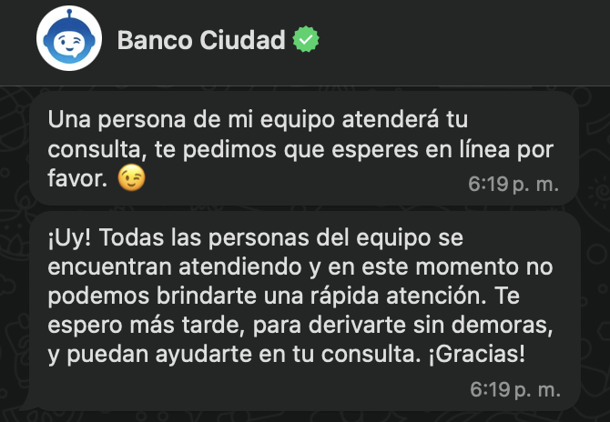 naxinho83's tweet photo. @BancoCiudad 40 minutos esperando al teléfono para que me digan que me comunique con WhatsApp. Respuesta inmediata: no te vamos a atender. https://t.co/QubbKxJJLd