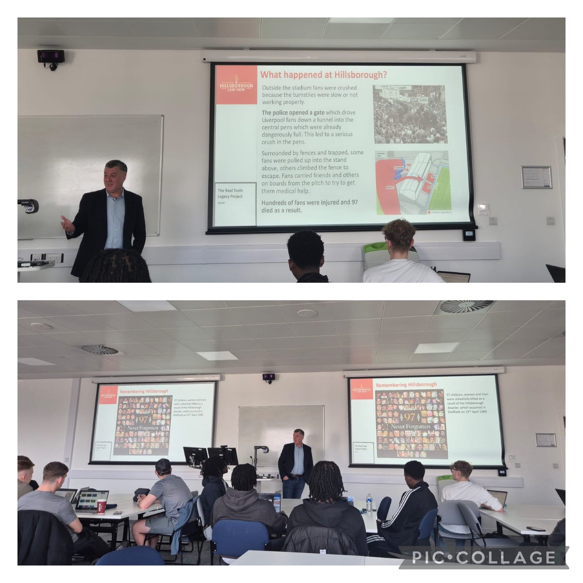 Huge thanks to <a href="/j_sugden/">Jack Sugden</a> <a href="/LJMU/">Liverpool John Moores University</a> for inviting me to talk to 2nd year sports law students on the urgent need for a #HillsboroughLaw &amp; education on Hillsborough &amp; other state cover-ups via the
#RealTruthLegacyProject
#JFT97