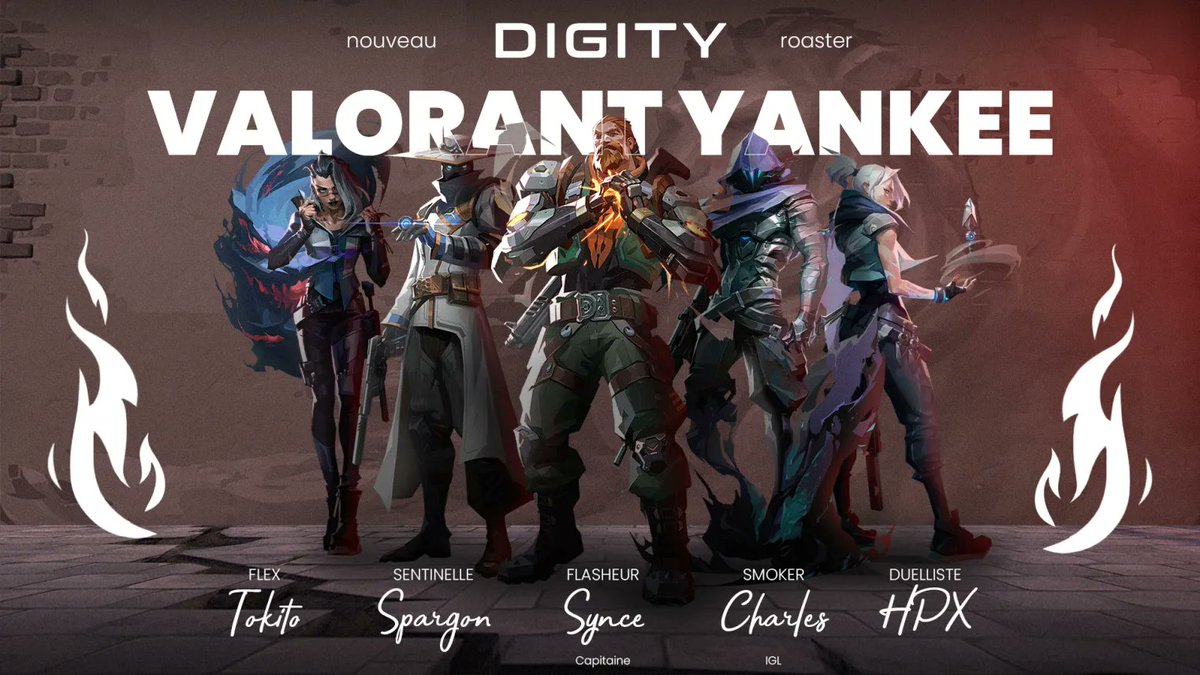 Digity_FR's tweet photo. 🔫 | Valorant

Nouvelle équipe, nouveau départ! La Yankee est de retour !! 😎

🇫🇷 Joueur @CmwaRebeuImpair
🇫🇷 Joueur @tokito_vrl 
🇫🇷 Joueur @Haypexe 
🇫🇷 Joueur @Sharkzesport7 
🇫🇷 Joueur @Imzefridge 

🇫🇷 Manager @KYU618875721318 

🔴#Yankee #Valorant #DGTWIN⚫️ https://t.co/hZQ6B5VgmF