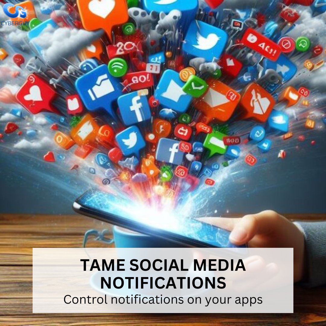 cyberguy's tweet image. 📱 Drowning in social media notifications? Take back control! Here’s how to turn them off and stay focused. 🔕
Learn more here: cyberguy.com/privacy/how-to…
#DigitalWellness #NotificationOverload #FocusMode #TechTips