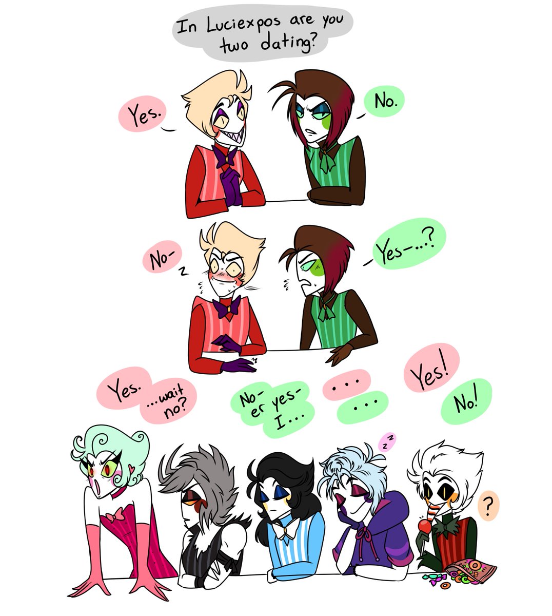 StaticAppleSin's tweet photo. A pretty old doodle skit-

Their status: complicated
🍎 #LuciExpos  ? #RefiLuci #Relu ?🍏 https://t.co/UlMgrAtedu