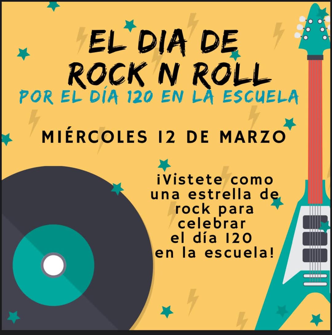 Celebrate the 120th day of school on Wednesday the 12th of March! #RockOn Scorpions!