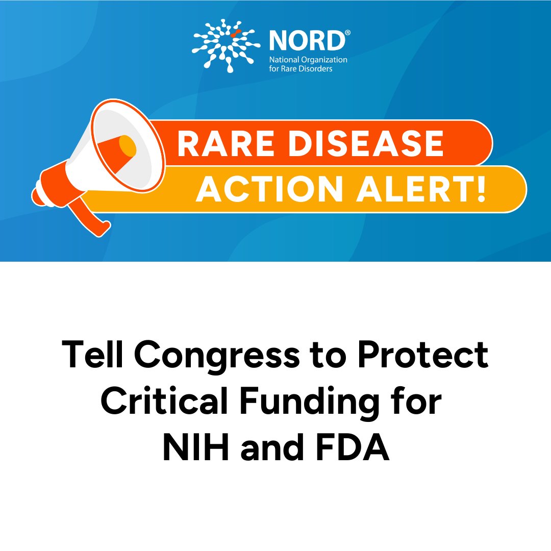 #Congress is considering cutting critical funding to #NIH and #FDA, two institutions essential for researching and approving new #RareDisease treatments. Ask your representatives to protect this funding, here: rarediseases.org/driving-policy…

With less than 5% of #RareDiseases having